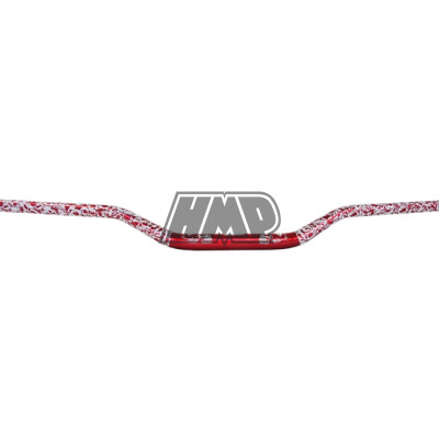 Guiador 28.6 mm fatbar decorado alumínio vermelho